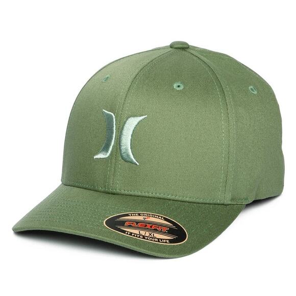 Hurley Men's One and Only Flex Fit Stretch Fitted Hat Cap in L/XL Moss Green - Picture 1 of 3